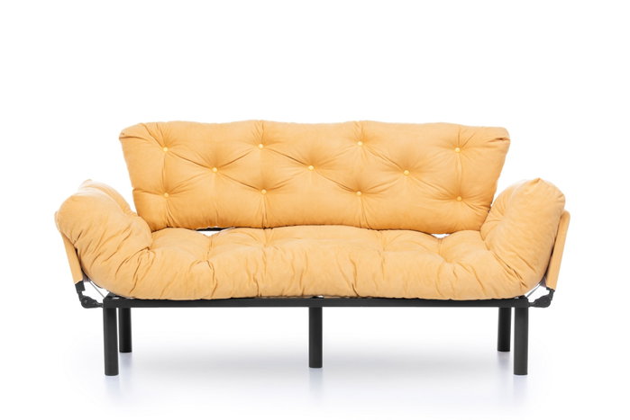 Atelier Del Sofa Nitta Triple - Sofá cama de 3 plazas, Mostaza
